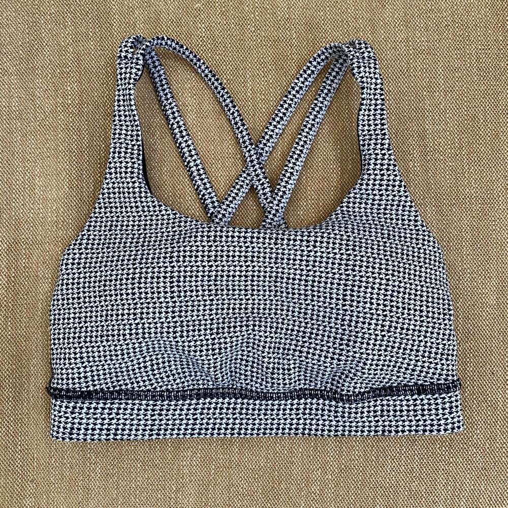 Lululemon houndstooth sports bra size 4